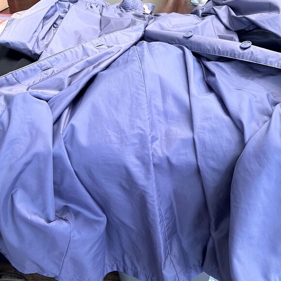 Fleet Street Raincoat XL Y2 Vintage Purple Maxi - Picture 14 of 16